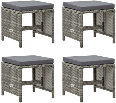 Vidaxl Hagekrakker med puter 4 stk