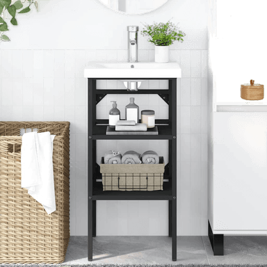 Vidaxl Badehylle svart 40x38 cm