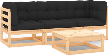 Vidaxl Hagesofagruppe 4 deler