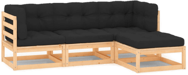 Vidaxl Hagesofagruppe 4 deler