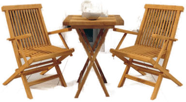 Vidaxl Hagespisestuesett 3 deler