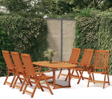 Vidaxl Utendørs spisestue 7 deler