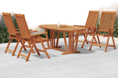 Vidaxl Utendørs spisestue 5 deler