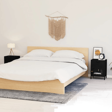 Vidaxl Nattbord 2 stk svart 40x30x54,5 cm