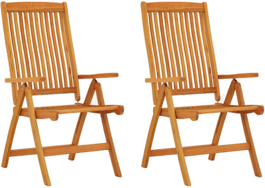 Vidaxl Klappstoler 2 stk eukalyptus