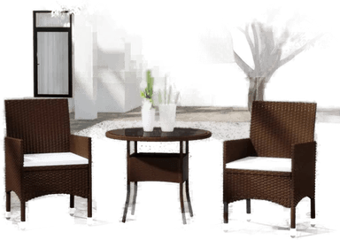 Vidaxl Hagebistrosett 3 deler