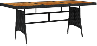 Vidaxl Hagebord svart 160x70 cm