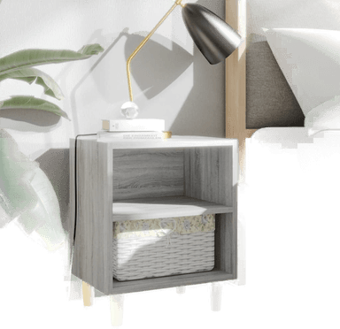 Vidaxl Nattbord grå sonoma 40x30x50 cm