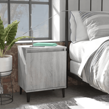 Vidaxl Nattbord grå sonoma eik