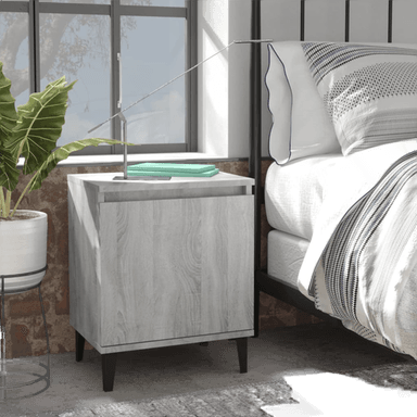 Vidaxl Nattbord grå sonoma eik