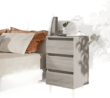 Vidaxl Nattbord grå sonoma 40x35x69 cm