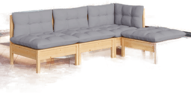 Vidaxl Hagesofagruppe 4 deler