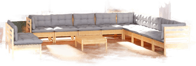 Vidaxl Hagesofagruppe 12 deler