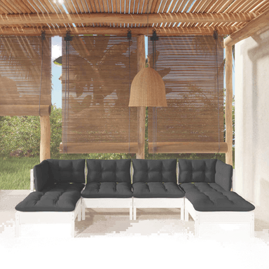 Vidaxl Hagesofagruppe 6 deler hvit