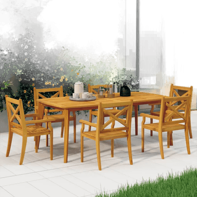 Vidaxl Utendørs spisestoler 6 stk