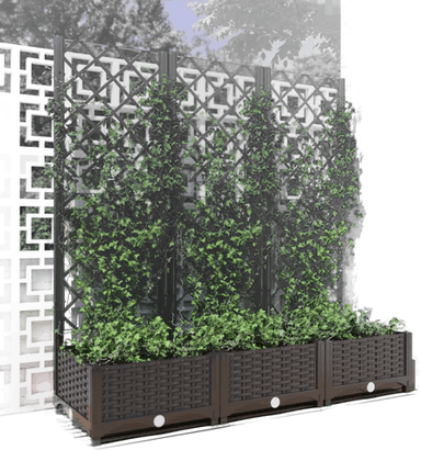 Vidaxl Hagepotte med espalier 120x40 cm