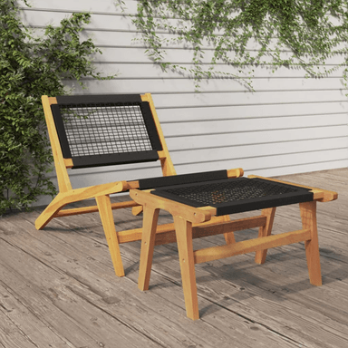 Vidaxl Hagestol heltre teak og polyester