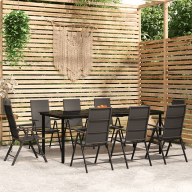 Vidaxl Utendørs spisestue 9 deler