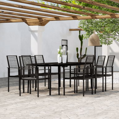 Vidaxl Utendørs spisestue 9 deler