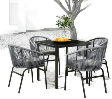 Vidaxl Utendørs spisestue 5 deler