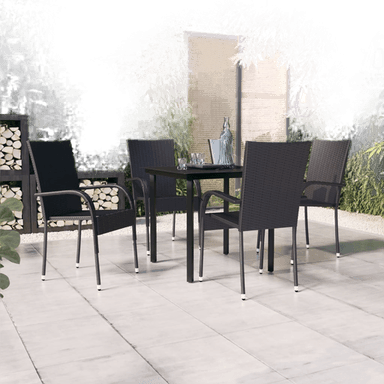 Vidaxl Utendørs spisestue 5 deler