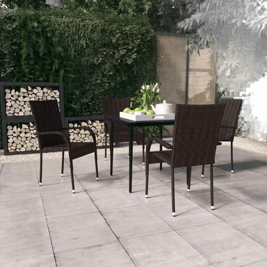 Vidaxl Utendørs spisestue 5 deler