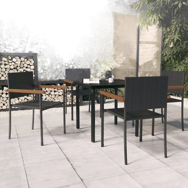 Vidaxl Utendørs spisestue 5 deler