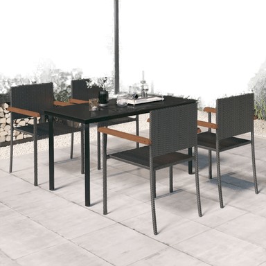 Vidaxl Utendørs spisestue 5 deler