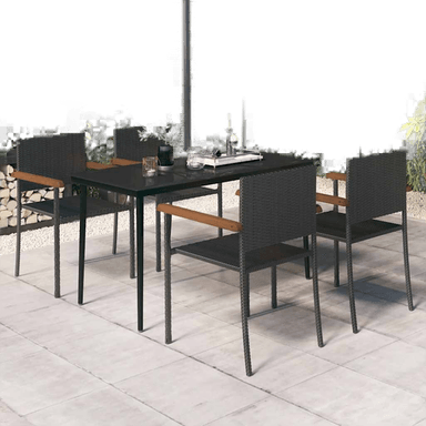 Vidaxl Utendørs spisestue 5 deler