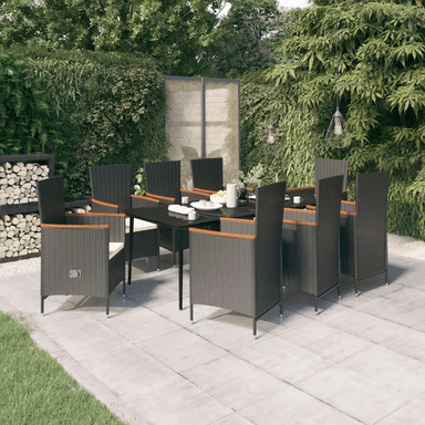 Vidaxl Utendørs spisestue 9 deler