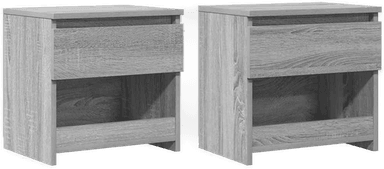 Vidaxl Nattbord 2 stk grå 40x30 cm