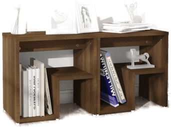 Vidaxl Nattbord 2 stk brun eik 40x30 cm