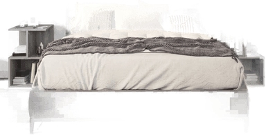 Vidaxl Nattbord 2 stk grå 35x35x55 cm