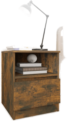 Vidaxl Nattbord 2 stk røkt eik 40x40 cm