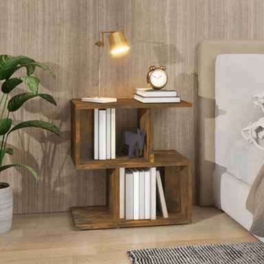 Vidaxl Nattbord røkt eik 50x30 cm