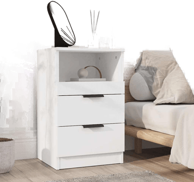 Vidaxl Nattbord hvit