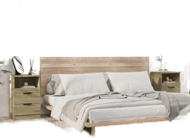 Vidaxl Nattbord 2 stk sonoma eik