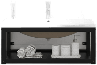 Vidaxl Servantramme svart jern