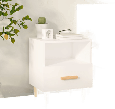 Vidaxl Nattbord hvit 40x35 cm