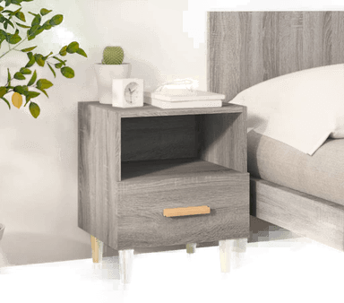 Vidaxl Nattbord grå sonoma 40x35 cm
