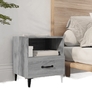 Vidaxl Nattbord grå sonoma
