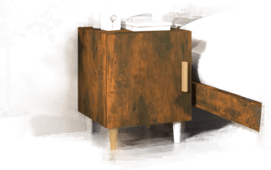 Vidaxl Nattbord røkt eik