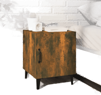 Vidaxl Nattbord røkt eik