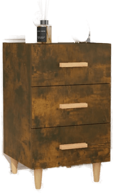 Vidaxl Nattbord røkt eik 40x40 cm