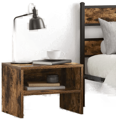Vidaxl Nattbord røkt eik 40x30 cm