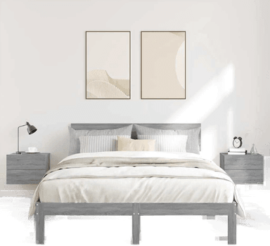 Vidaxl Nattbord 2 stk grå 40x30 cm