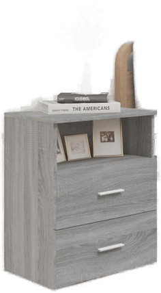 Vidaxl Nattbord grå sonoma 50x32 cm