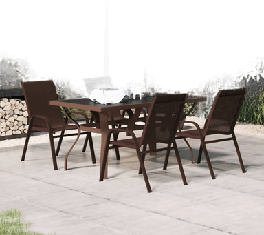 Vidaxl Utendørs spisestue 5 deler