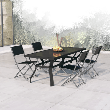 Vidaxl Utendørs spisestue 5 deler