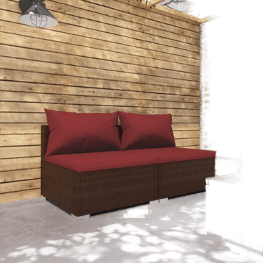 Vidaxl Hagesofagruppe 2 deler brun